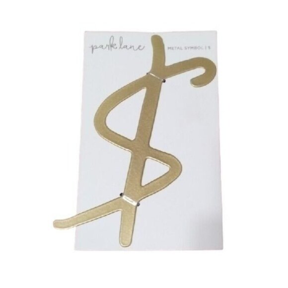 Park Lane Goldtone Metal Number Dollar Sign Doorplate 2 x 7 Craft Initial New - Picture 1 of 2